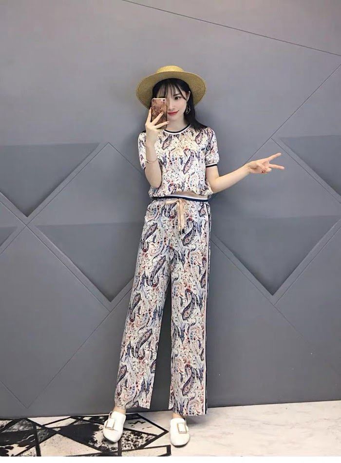 Chanel女裝 香奈兒套裝 法國專櫃同步 2019新款 高品質 氣質復古腰果花套裝  xly1428